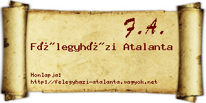Félegyházi Atalanta névjegykártya